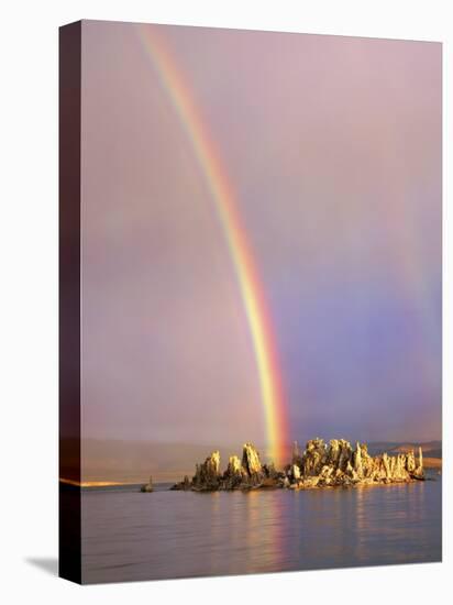 Rainbow Over Tufa Formations on Mono Lake, Sierra Nevada Mountains, California, USA-Christopher Talbot Frank-Stretched Canvas