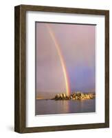 Rainbow Over Tufa Formations on Mono Lake, Sierra Nevada Mountains, California, USA-Christopher Talbot Frank-Framed Photographic Print