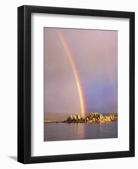 Rainbow Over Tufa Formations on Mono Lake, Sierra Nevada Mountains, California, USA-Christopher Talbot Frank-Framed Photographic Print