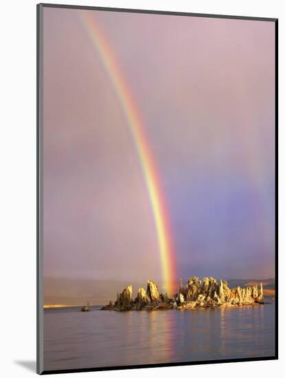Rainbow Over Tufa Formations on Mono Lake, Sierra Nevada Mountains, California, USA-Christopher Talbot Frank-Mounted Photographic Print