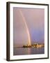 Rainbow Over Tufa Formations on Mono Lake, Sierra Nevada Mountains, California, USA-Christopher Talbot Frank-Framed Photographic Print