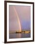 Rainbow Over Tufa Formations on Mono Lake, Sierra Nevada Mountains, California, USA-Christopher Talbot Frank-Framed Photographic Print