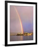 Rainbow Over Tufa Formations on Mono Lake, Sierra Nevada Mountains, California, USA-Christopher Talbot Frank-Framed Photographic Print