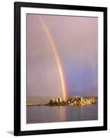 Rainbow Over Tufa Formations on Mono Lake, Sierra Nevada Mountains, California, USA-Christopher Talbot Frank-Framed Photographic Print