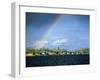 Rainbow Over Vershinino C18th St. Nikola Chapel, Kenozersky National Park. Lake Kenozero, Russia-Igor Shpilenok-Framed Photographic Print