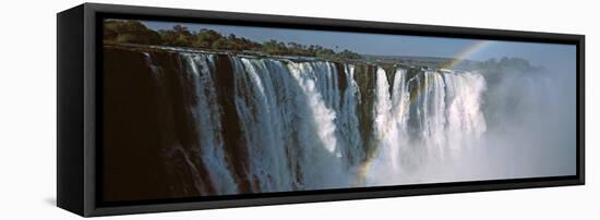 Rainbow over Victoria Falls, Zimbabwe-null-Framed Stretched Canvas