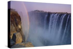 Rainbow over Victoria Falls-DLILLC-Stretched Canvas
