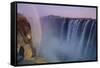 Rainbow over Victoria Falls-DLILLC-Framed Stretched Canvas