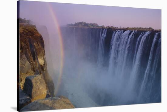 Rainbow over Victoria Falls-DLILLC-Stretched Canvas