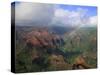 Rainbow over Waimea Canyon, Kauai, Hawaii, USA-Dennis Flaherty-Stretched Canvas