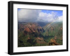 Rainbow over Waimea Canyon, Kauai, Hawaii, USA-Dennis Flaherty-Framed Premium Photographic Print