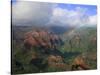 Rainbow over Waimea Canyon, Kauai, Hawaii, USA-Dennis Flaherty-Stretched Canvas