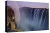 Rainbow over Waterfall-DLILLC-Stretched Canvas