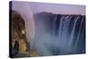 Rainbow over Waterfall-DLILLC-Stretched Canvas