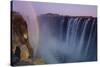 Rainbow over Waterfall-DLILLC-Stretched Canvas