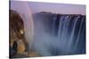 Rainbow over Waterfall-DLILLC-Stretched Canvas