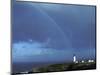 Rainbow over Yaquina Bay Lighthouse, Oregon, USA-Janis Miglavs-Mounted Photographic Print