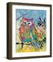 Rainbow Owl-Lucy Cloud-Framed Art Print