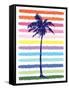 Rainbow Palm Tree-Jennifer McCully-Framed Stretched Canvas