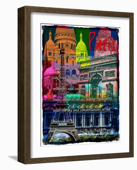 Rainbow Paris France 1-Victoria Hues-Framed Giclee Print