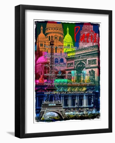 Rainbow Paris France 1-Victoria Hues-Framed Giclee Print