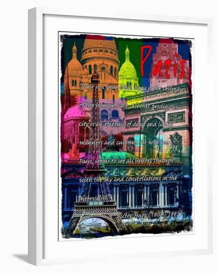 Rainbow Paris France 1-Victoria Hues-Framed Giclee Print