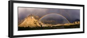 Rainbow, Passu, Khunjrab River, Northern Pakistan-Michele Falzone-Framed Photographic Print