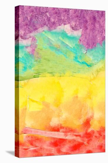 Rainbow pattern   watercolor, painterly-Robbin Rawlings-Stretched Canvas