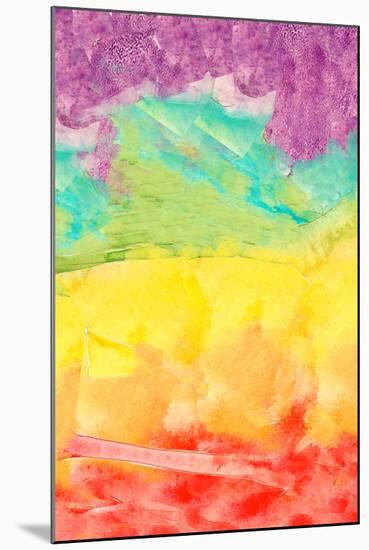 Rainbow pattern   watercolor, painterly-Robbin Rawlings-Mounted Art Print