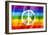 Rainbow Peace Flag-daboost-Framed Art Print