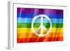 Rainbow Peace Flag-daboost-Framed Art Print