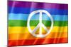 Rainbow Peace Flag-daboost-Mounted Art Print