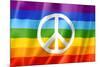 Rainbow Peace Flag-daboost-Mounted Art Print