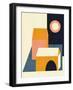 Rainbow plus Shapes Blue Mustard11-Ana Rut Bre-Framed Giclee Print