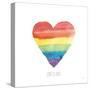 Rainbow Pride II Love-Sarah Adams-Stretched Canvas