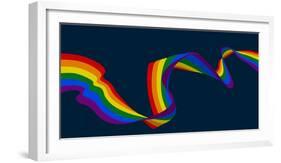 Rainbow Pride Peace Flag Design-ChrisGorgio-Framed Photographic Print