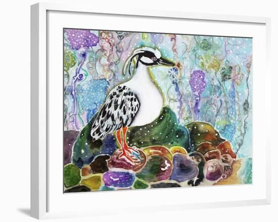 Rainbow Rock Little Heron-Lauren Moss-Framed Giclee Print