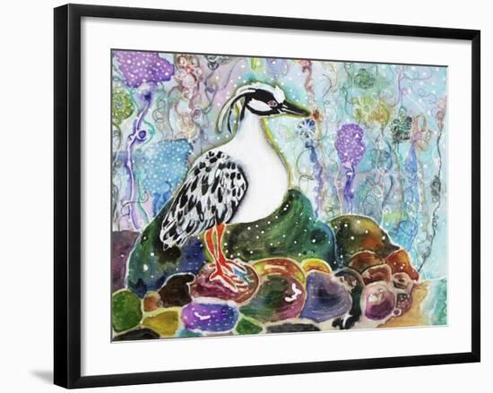 Rainbow Rock Little Heron-Lauren Moss-Framed Giclee Print