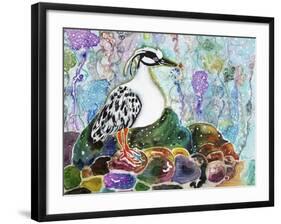 Rainbow Rock Little Heron-Lauren Moss-Framed Giclee Print