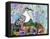 Rainbow Rock Little Heron-Lauren Moss-Framed Stretched Canvas