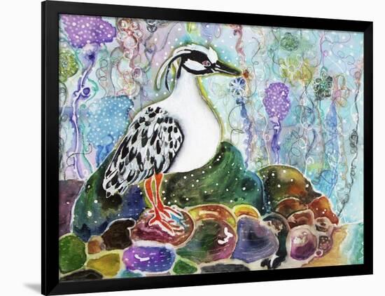 Rainbow Rock Little Heron-Lauren Moss-Framed Giclee Print