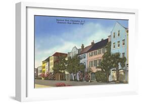 Rainbow Row, Charleston, South Carolina-null-Framed Art Print