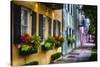 Rainbow Row II, Charleston South Carolina-George Oze-Stretched Canvas