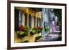 Rainbow Row II, Charleston South Carolina-George Oze-Framed Photographic Print