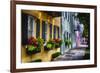 Rainbow Row II, Charleston South Carolina-George Oze-Framed Photographic Print