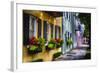 Rainbow Row II, Charleston South Carolina-George Oze-Framed Photographic Print