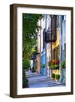 Rainbow Row III Charleston, South Carolina-George Oze-Framed Photographic Print