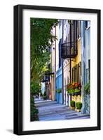 Rainbow Row III Charleston, South Carolina-George Oze-Framed Premium Photographic Print