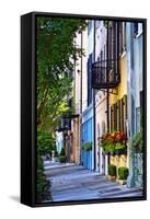 Rainbow Row III Charleston, South Carolina-George Oze-Framed Stretched Canvas