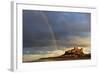 Rainbow's End at Bamburgh Castle, Bamburgh, Northumberland, England, United Kingdom, Europe-Eleanor Scriven-Framed Photographic Print